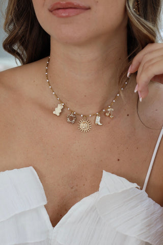 COLLIER BILLES DE COULEUR DORÉ
